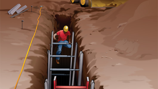 Cómo evitar derrumbes al cavar zanjas