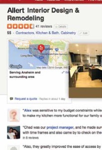 Ejemplo de una página de Yelp, un sitio de opiniones en línea