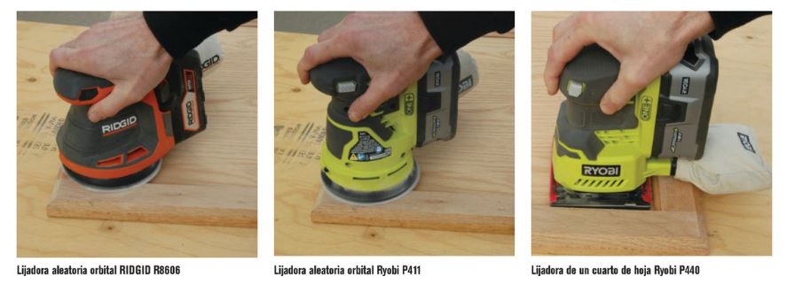 Lijadoras orbitales aleatorias inalámbricas puestas a prueba